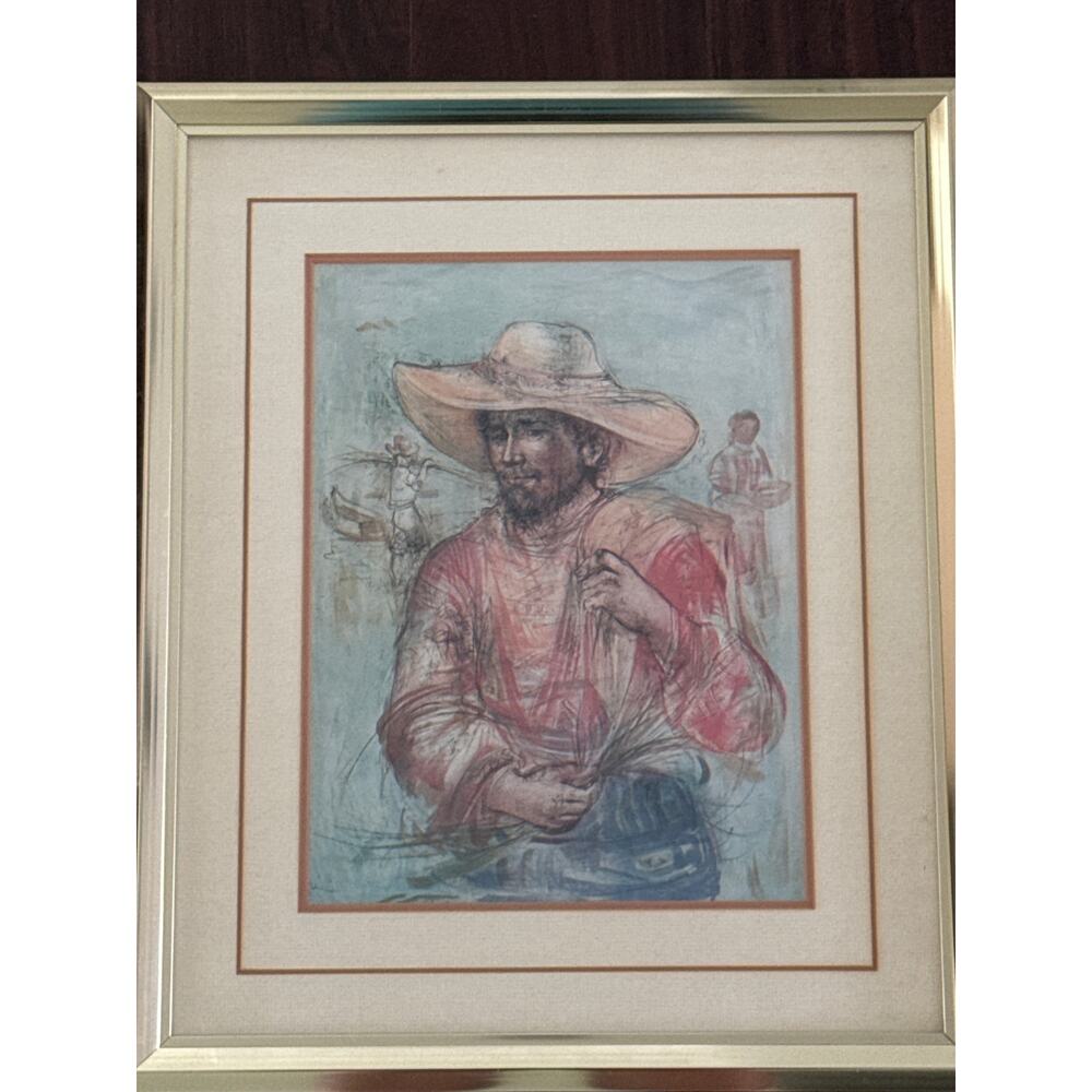 Field Worker Photograph Rustic Farm Labor Wall Art | Farmhouse Country Decor